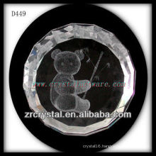 K9 3D Laser Animal Inside Crystal Circle